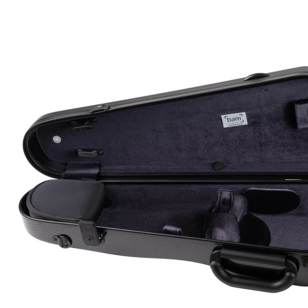 Bam Hightech Contoured Violin Case removable accessories pouch
