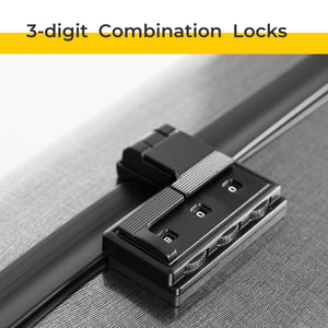 Bam Hightech Oblong Viola Case Combination Locks