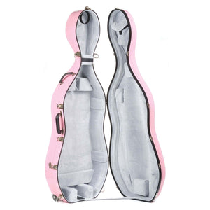Bobelock 2000 Fiberglass Cello Case Pink/Grey