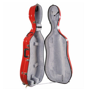 Bobelock 2000 Fiberglass Cello Case Red/Grey