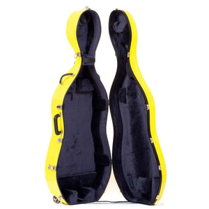 Bobelock 2000 Fiberglass Cello Case Yellow/Blue