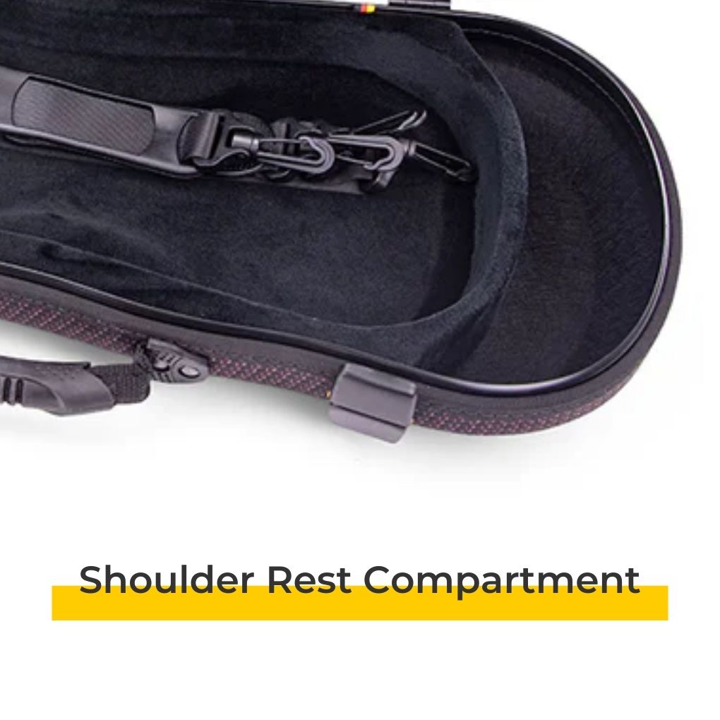 Jakob Winter Greenline Contoured Violin Case Shoulder Rest Compartment