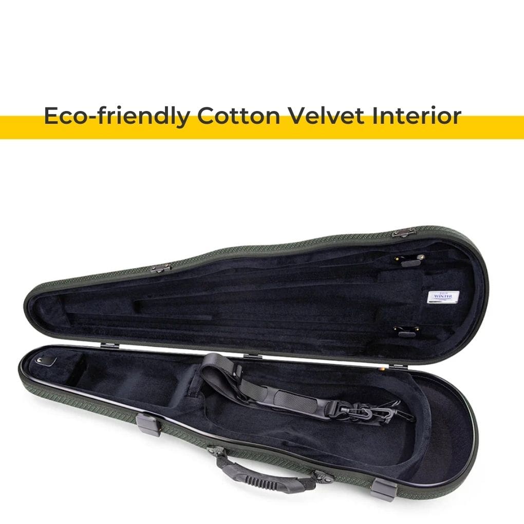 Jakob Winter Greenline Contoured Violin Case Velvet Interior