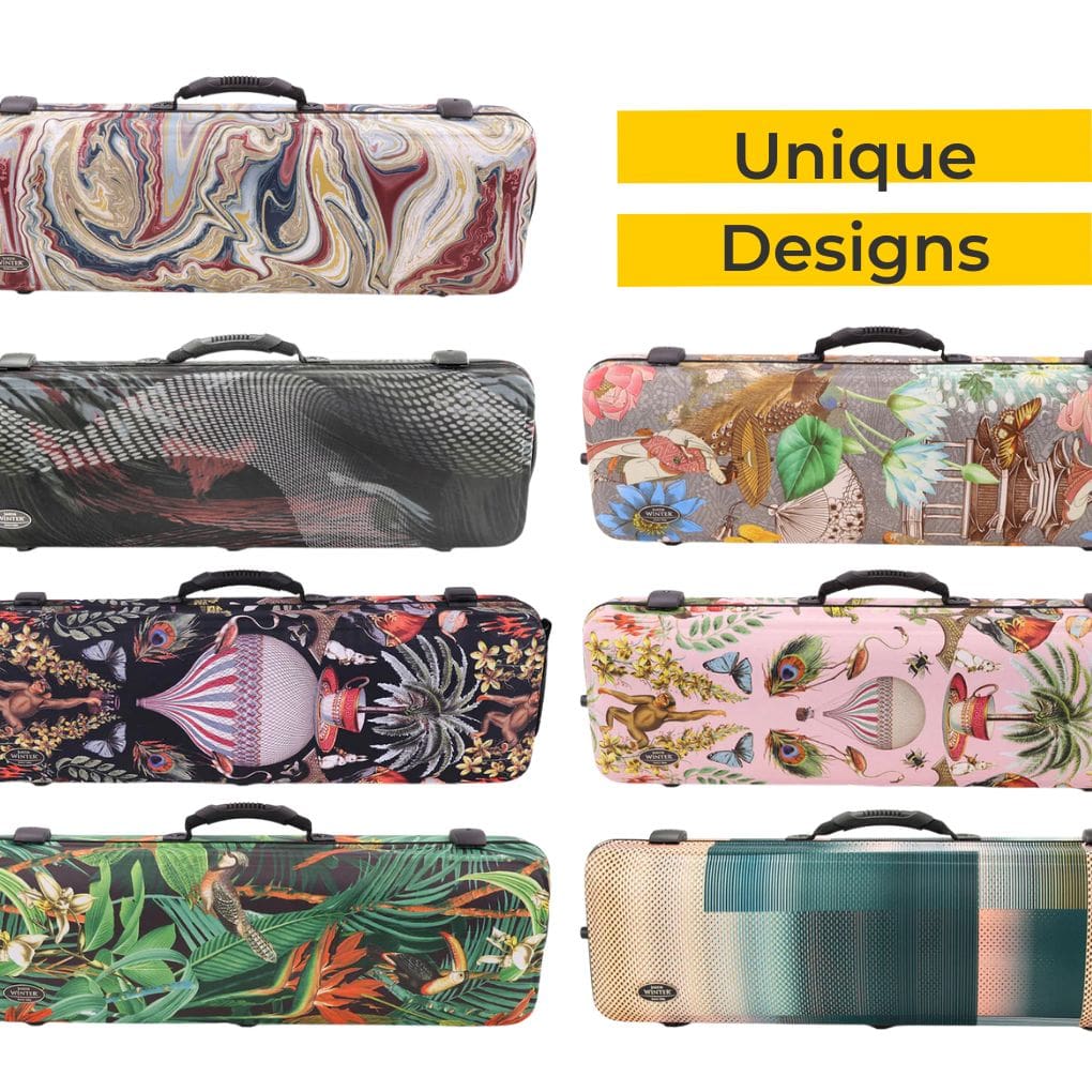Jakob Winter Greenline Oblong Violin Case, unique color and print options