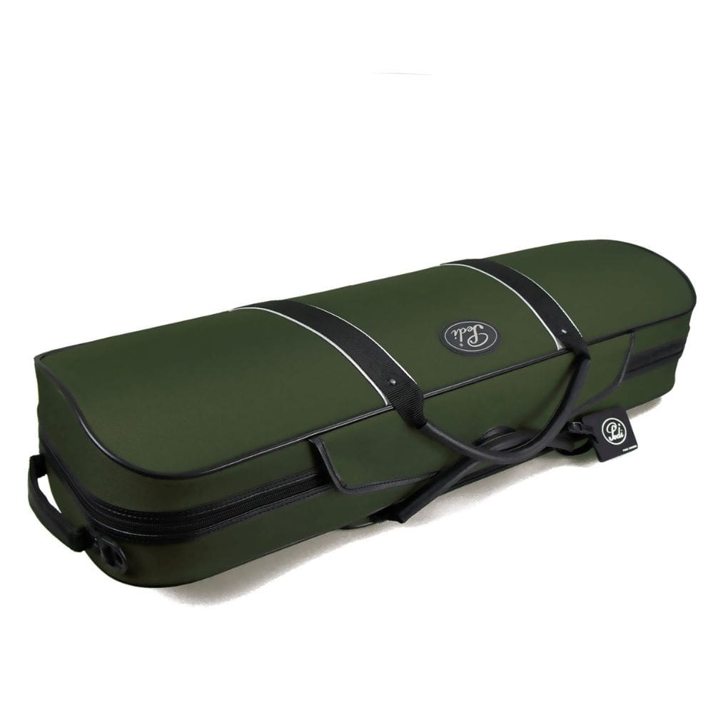 pedi oblong violin case olive green