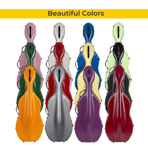 Tonareli Fiberglass Cello Case Color Options