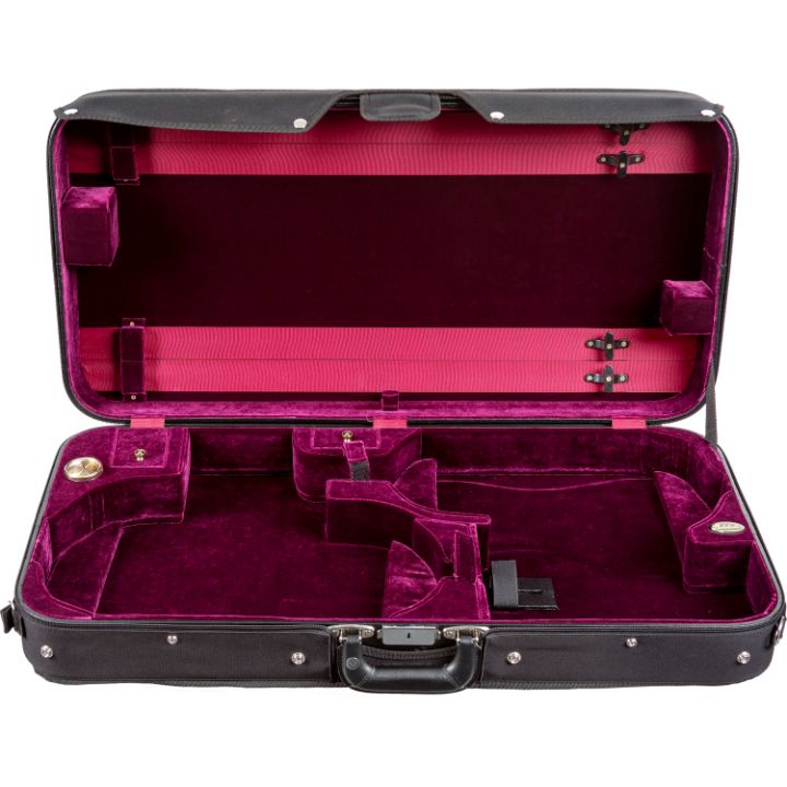 Bobelock 1023 Mercury Red Wine Velvet Violin Viola Case