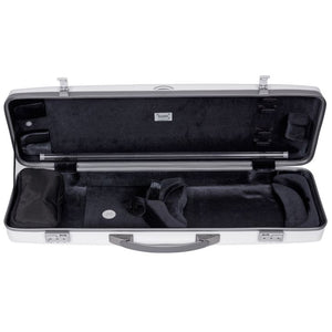 Bam Ice Supreme Oblong Violin Case White - Orange Seal