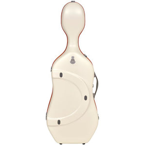 Bam Ice Supreme Cello Case White - Orange Seal
