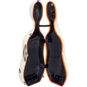 Bam Ice Supreme Cello Case White - Orange Seal