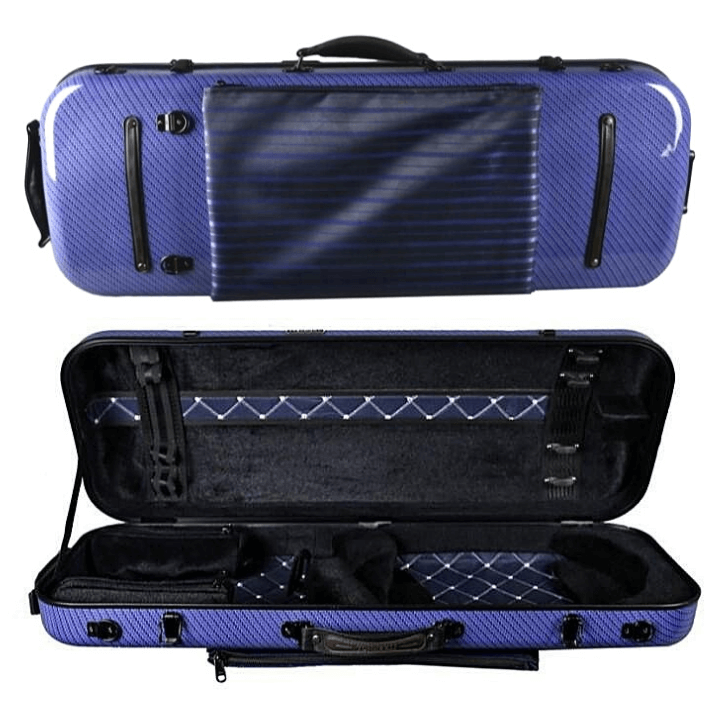 blue adjustable viola case