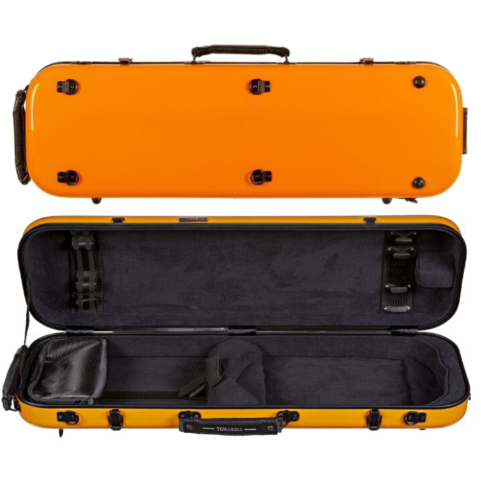 Orange Fiberglass Violin Case