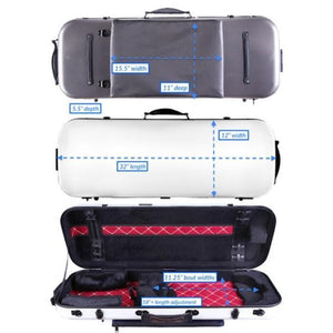 blue adjustable viola case