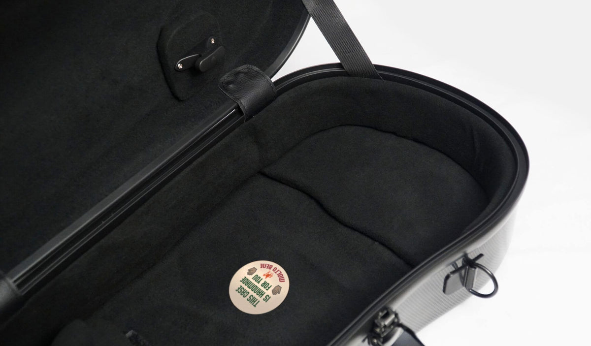 Viola secured with suspension padding inside the Molto Neo shaped viola case