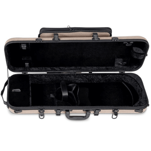 GEWA Violin Case, Bio-A, Oblong, 4/4-1/2, Beige, Music Pocket & Adjustable Neck Pad