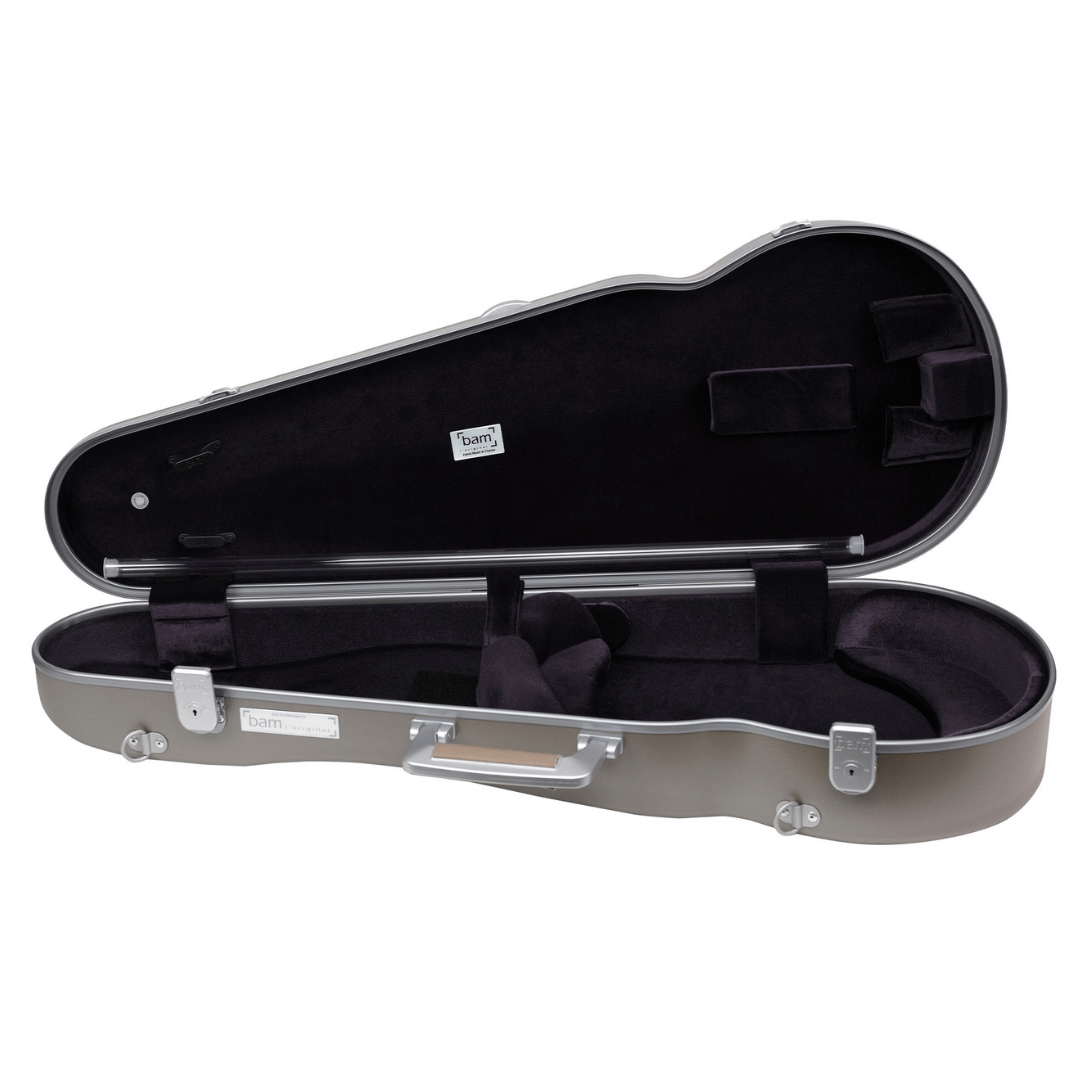 Bam Supreme L'opera Contoured Viola Case Champagne - Silver Seal