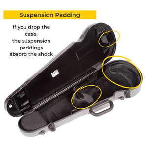 Bam Hightech Contoured Violin Case  Suspension Padding