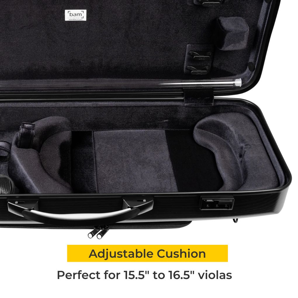 Bam Hightech Oblong Viola Case Adjustable Neck Cushion
