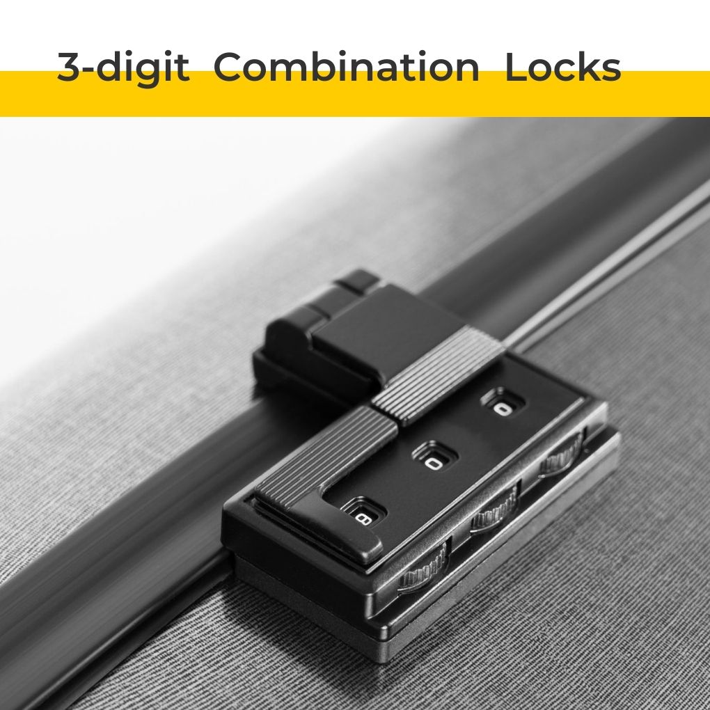 Bam Hightech Oblong Viola Case Combination Locks