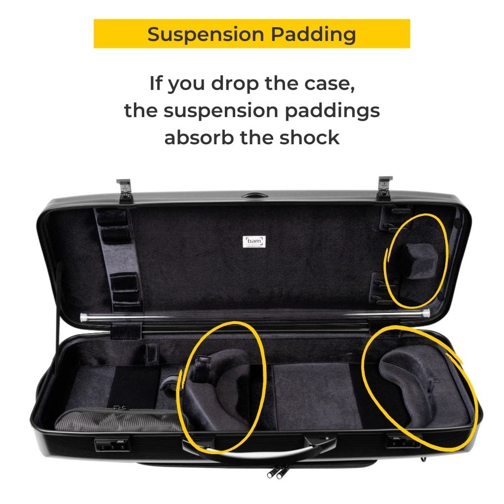 Bam Hightech Oblong Viola Case Suspension Padding
