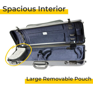 Bam Hightech Oblong Violin Case Spacious Interior