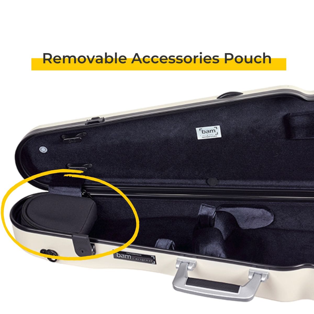 Bam Ice Supreme Violin Case Removable Accessories Pouch