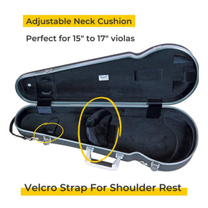 Bam Panther Contoured Viola Case Velcro Strap for Shoulder Rest