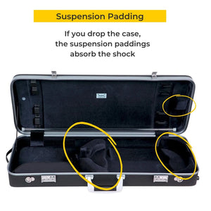 Bam Panther Oblong Viola Case Suspension Padding