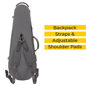 Bam Stylus Contoured Viola Case Padded Backpack Straps