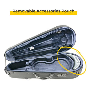 Bam Stylus Contoured Viola Case Removable Accessories Pouch