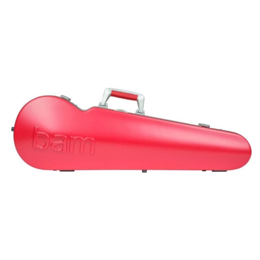 Bam Graffiti Hightech Contoured Violin Case Raspberry Red/Silver