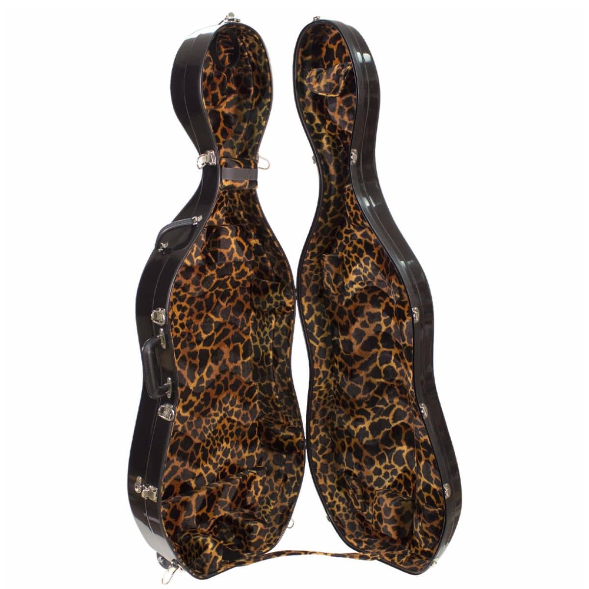 Bobelock 2000 Fiberglass Cello Case Black/Cheetah