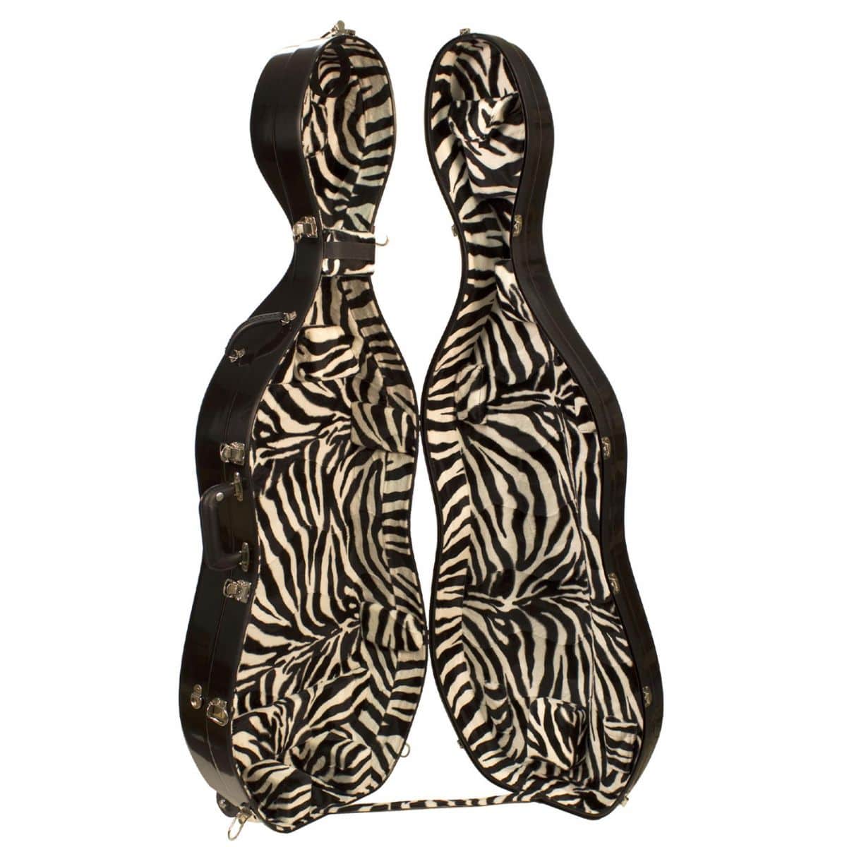 Bobelock 2000 Fiberglass Cello Case Black/Zebra