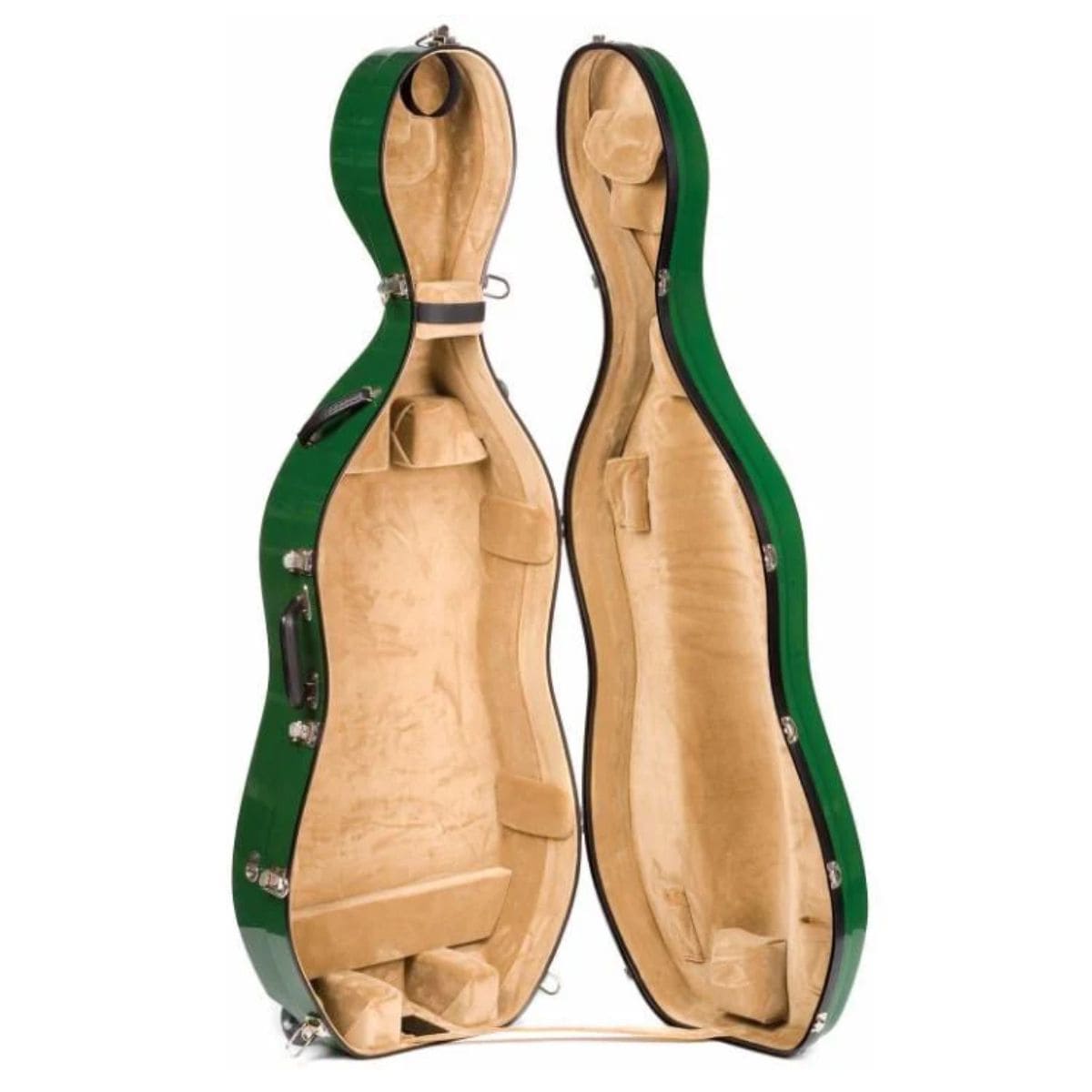 Bobelock 2000 Fiberglass Cello Case Green/Tan