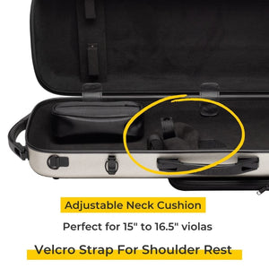 Eastman CAVA30 Oblong Viola Case Shoulder Rest Strap