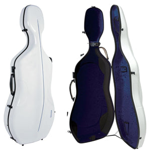 Gewa Air Cello Case White/Blue Interior