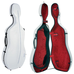 Gewa Air Cello Case White/Red Interior