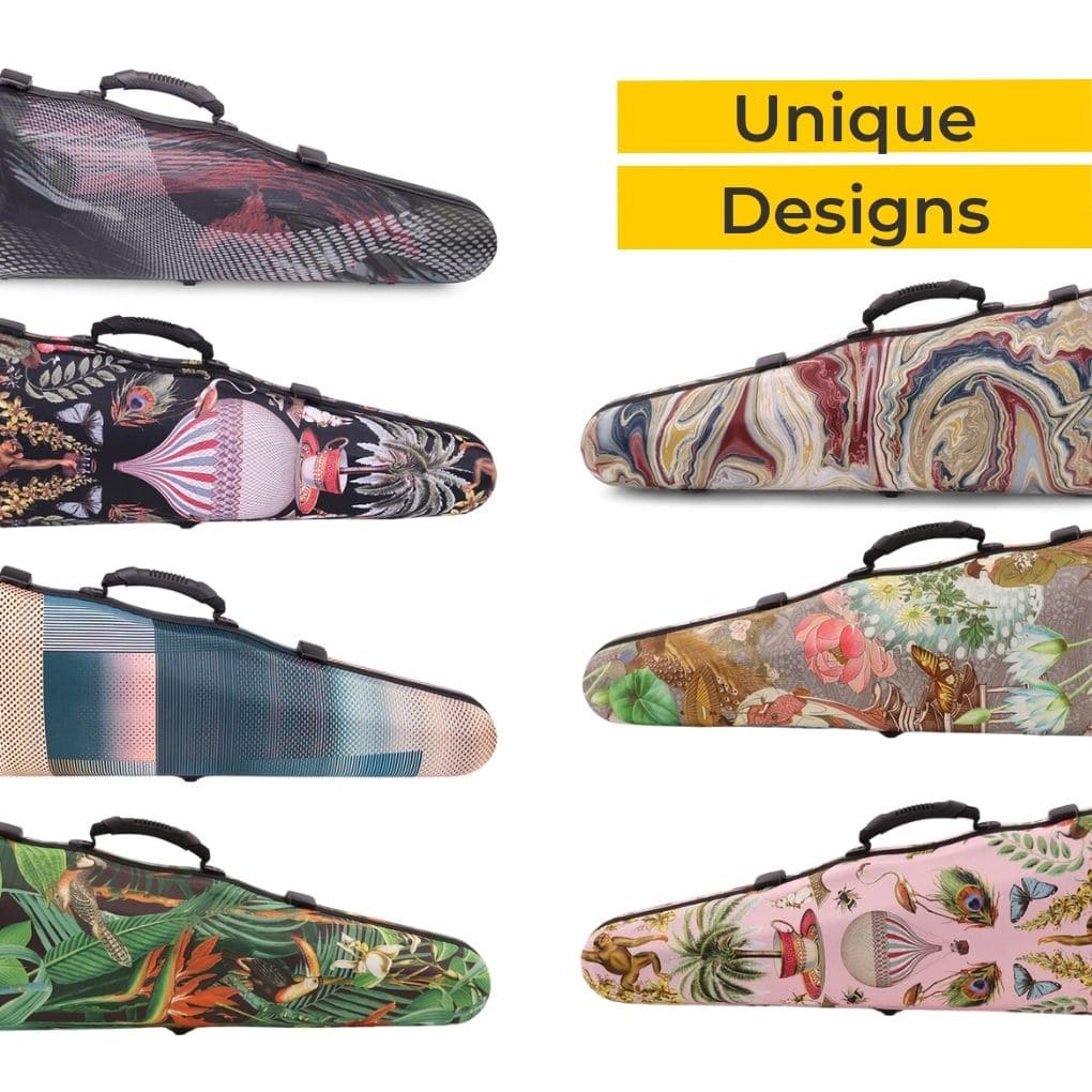Jakob Winter Greenline Contoured Violin Case, unique color and print options
