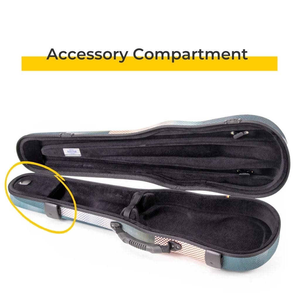 Jakob Winter Greenline Shaped Violin Case Accessory Compartment