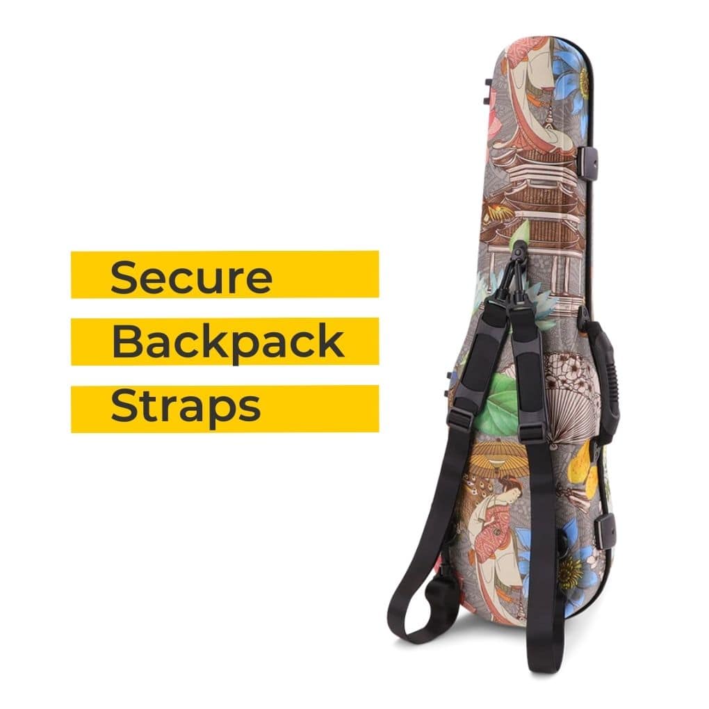 Jakob Winter Greenline Shaped Violin Case Backpack Straps