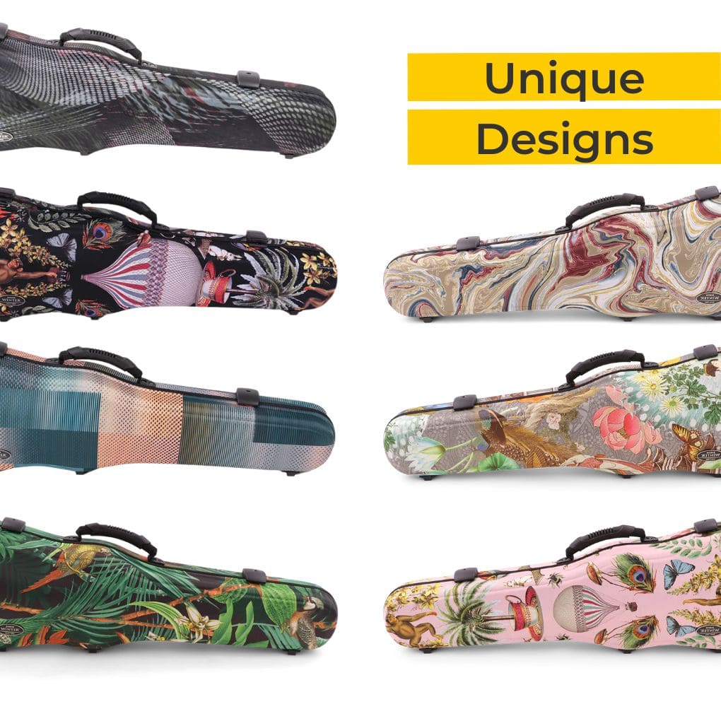 Jakob Winter Greenline Shaped Violin Case, unique color and print options