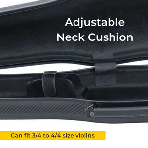 Mirage Carbonpoly Shaped Violin Case Adjustable Neck Cushion