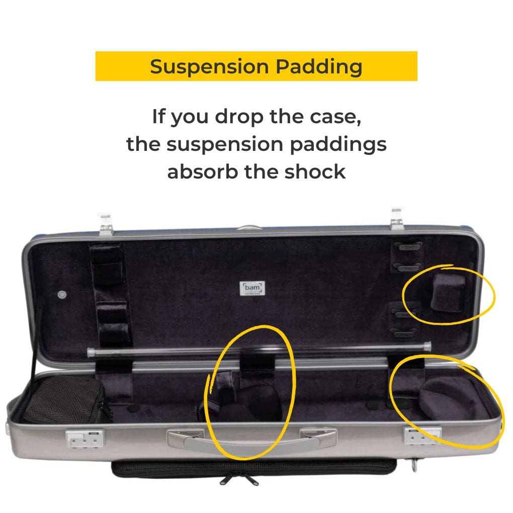 New Bam L'etoile Oblong Violin Case Suspension Padding