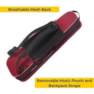 Pedi Superlite Pro Violin Case Mesh Back and Removable Music Pouch