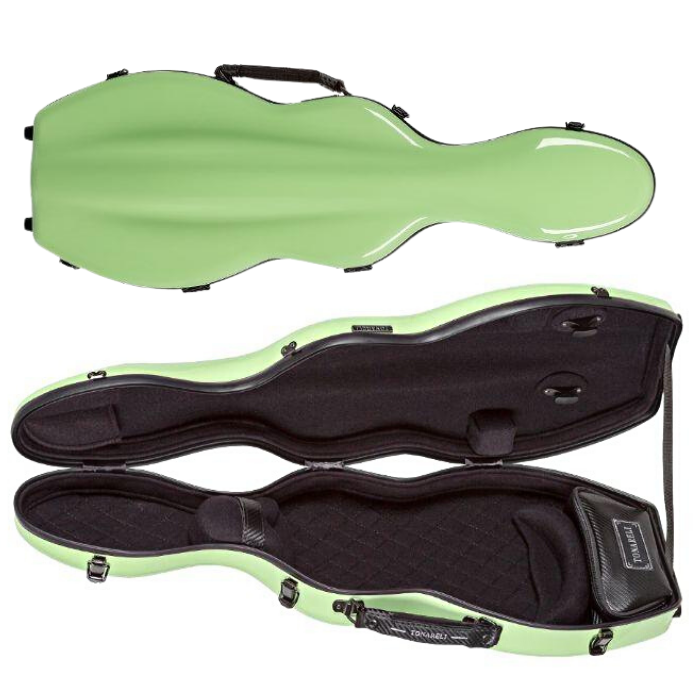 Tonareli Cello-Shaped Violin Case Lime Green