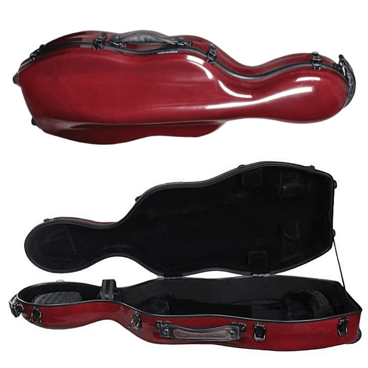 Tonareli Shaped Viola Case Red Graphite