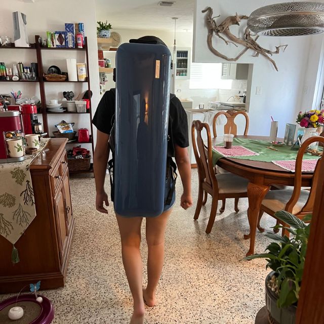 Gewa Air 2.1 Violin Case carried on the back