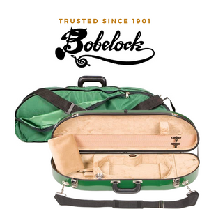 Bobelock 1047 Fiberglass Half Moon Violin Case Green