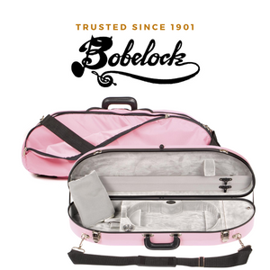 Bobelock 1047 Fiberglass Half Moon Violin Case Pink