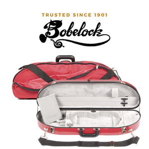 Bobelock 1047 Fiberglass Half Moon Violin Case Red
